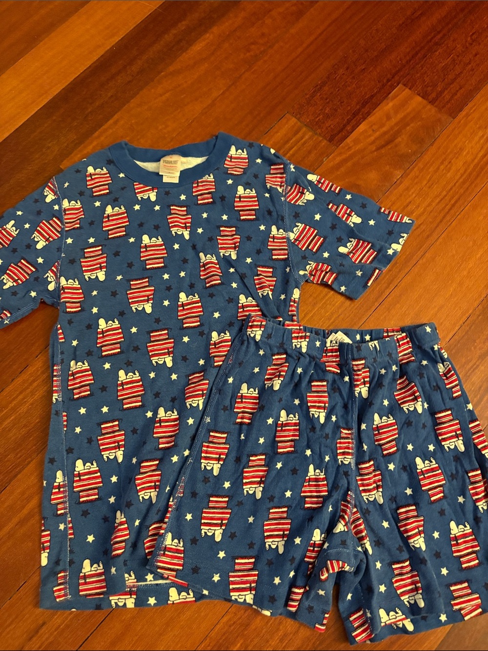 Hanna Andersson Blue Star & Striped Bear Kids Pajama Set